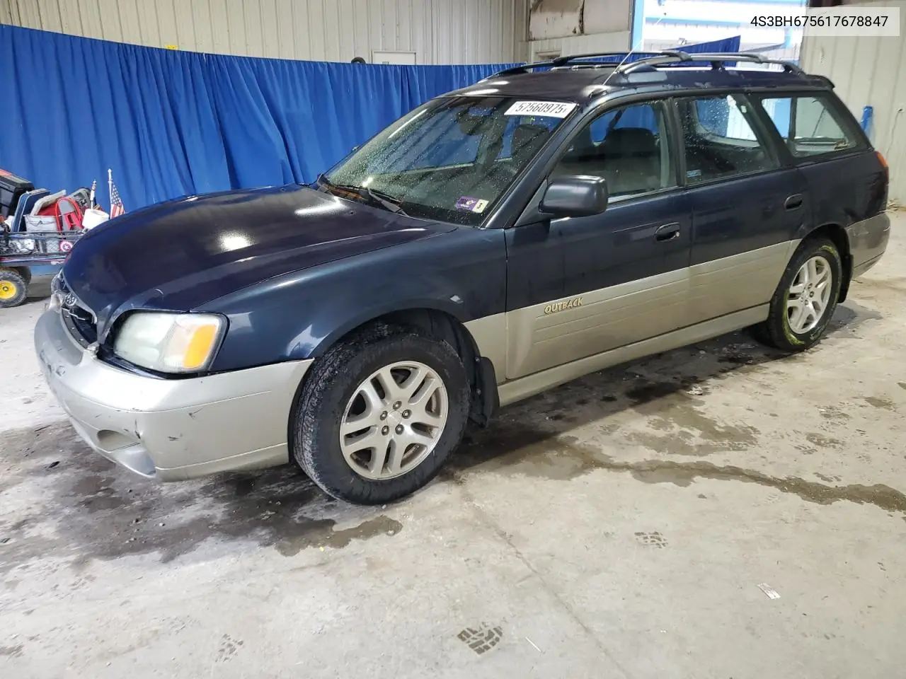 2001 Subaru Legacy Outback Awp VIN: 4S3BH675617678847 Lot: 57560975