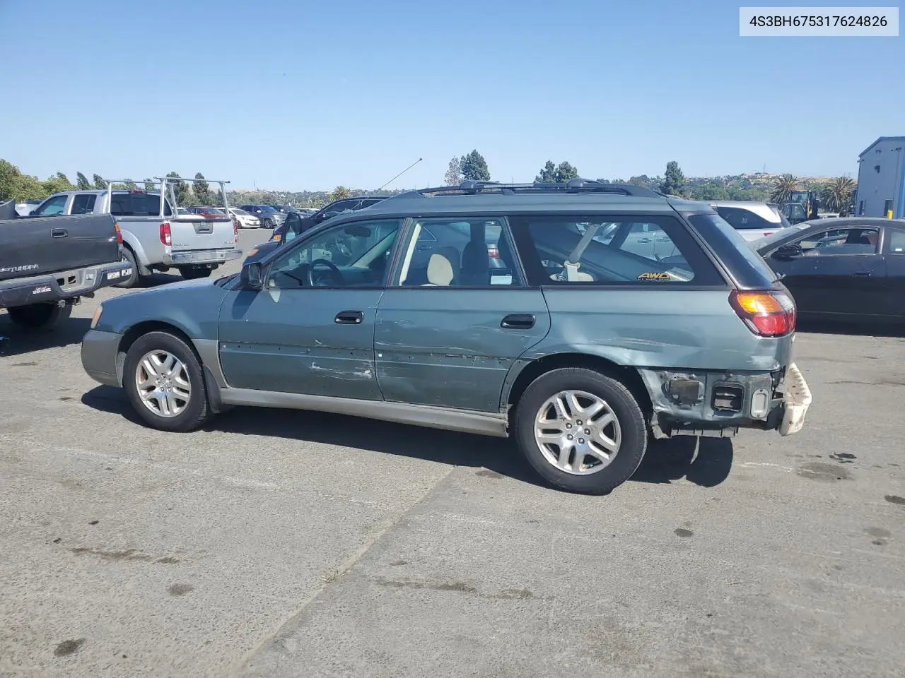 2001 Subaru Legacy Outback Awp VIN: 4S3BH675317624826 Lot: 59959185