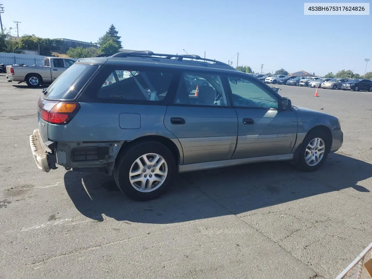 2001 Subaru Legacy Outback Awp VIN: 4S3BH675317624826 Lot: 59959185