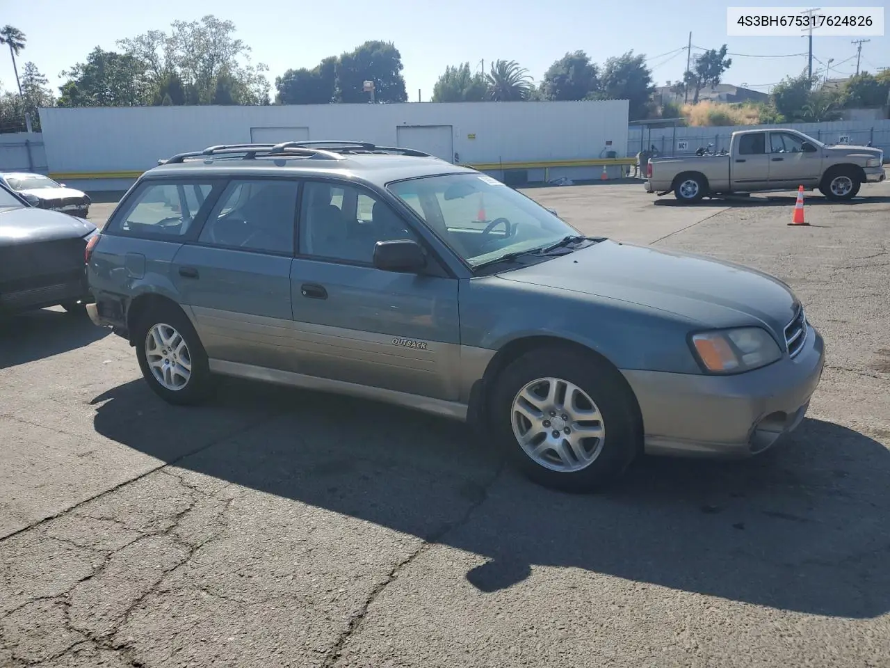 2001 Subaru Legacy Outback Awp VIN: 4S3BH675317624826 Lot: 59959185