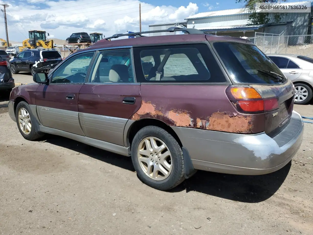 2001 Subaru Legacy Outback VIN: 4S3BH665817636326 Lot: 60692775