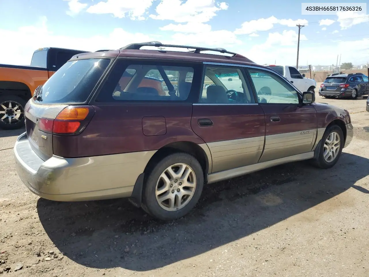 2001 Subaru Legacy Outback VIN: 4S3BH665817636326 Lot: 60692775