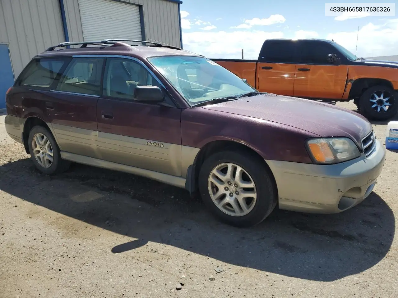 2001 Subaru Legacy Outback VIN: 4S3BH665817636326 Lot: 60692775