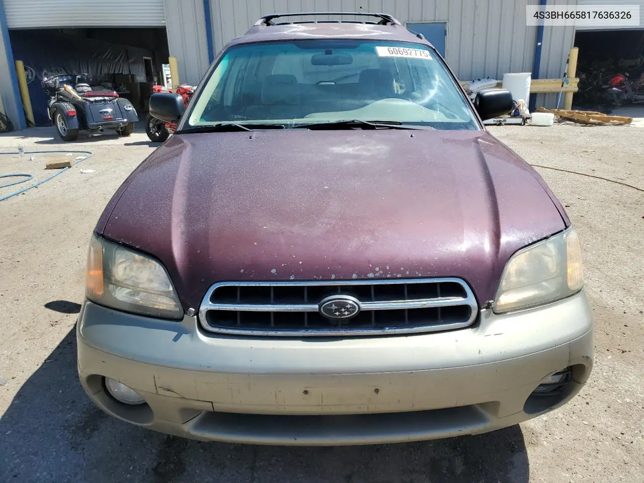 2001 Subaru Legacy Outback VIN: 4S3BH665817636326 Lot: 60692775