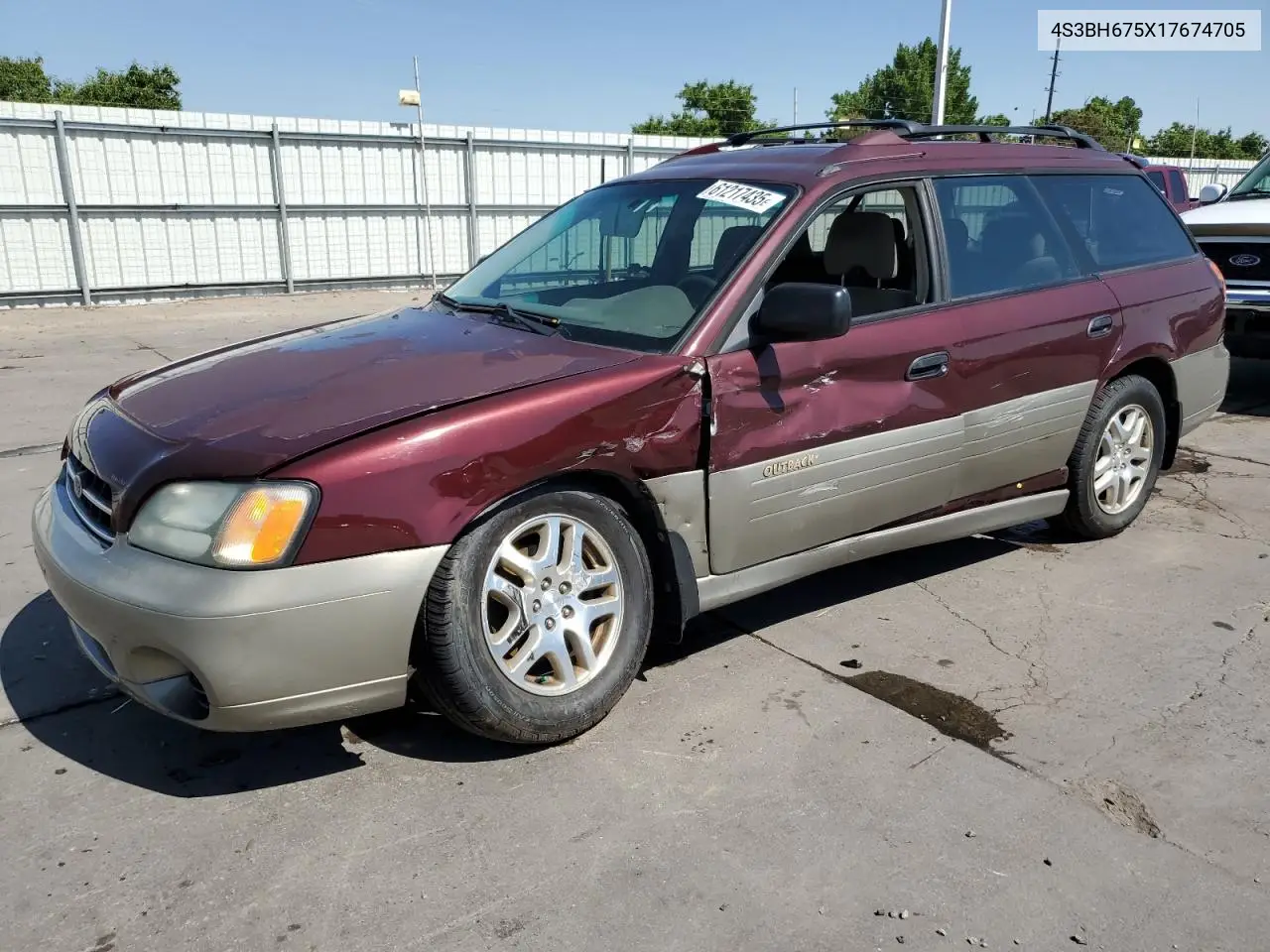 2001 Subaru Legacy Outback Awp VIN: 4S3BH675X17674705 Lot: 61217435