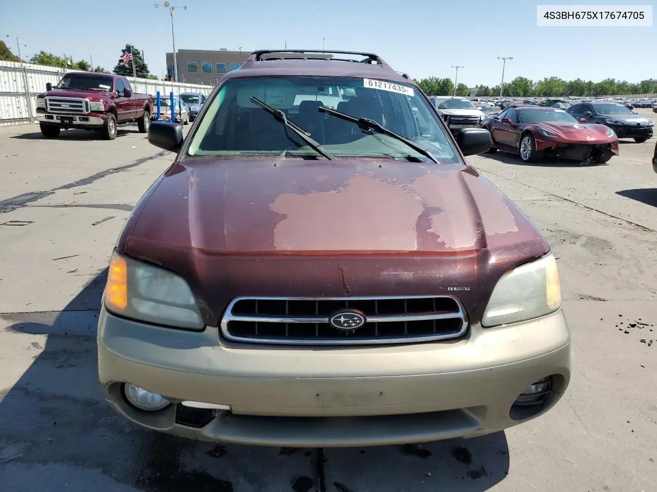 2001 Subaru Legacy Outback Awp VIN: 4S3BH675X17674705 Lot: 61217435