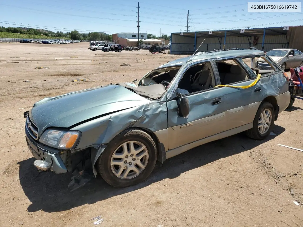 2001 Subaru Legacy Outback Awp VIN: 4S3BH675816619742 Lot: 61595395