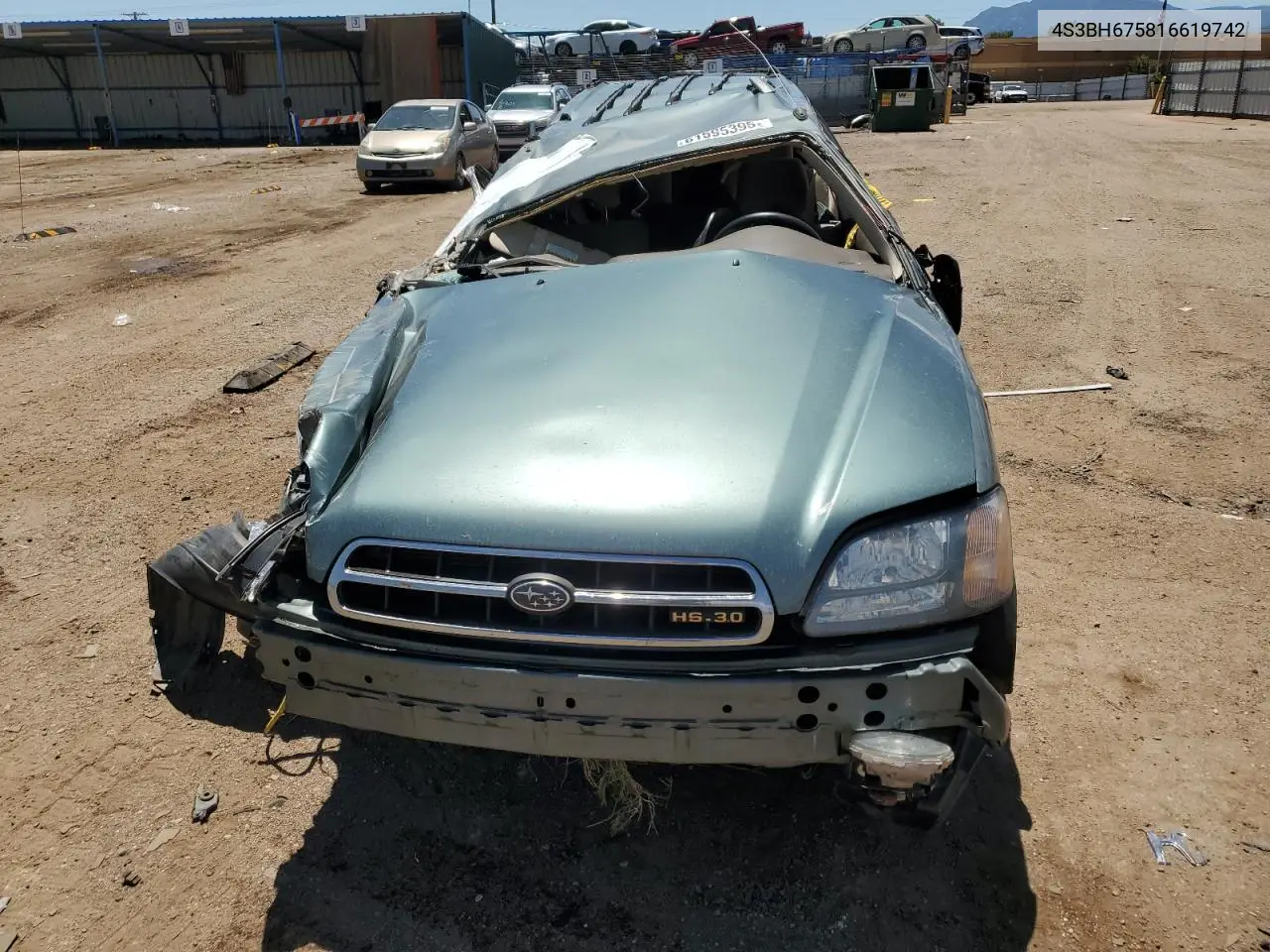 2001 Subaru Legacy Outback Awp VIN: 4S3BH675816619742 Lot: 61595395
