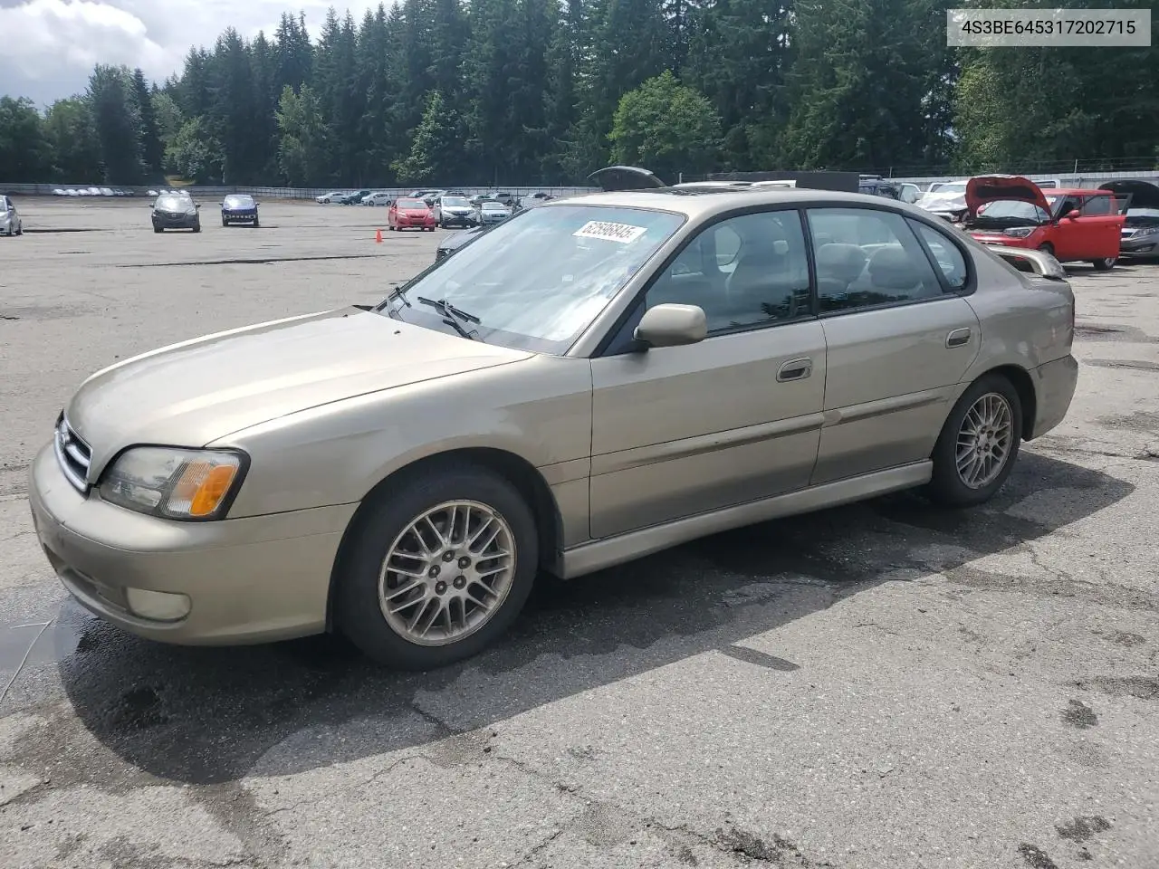 2001 Subaru Legacy Gt VIN: 4S3BE645317202715 Lot: 62596845
