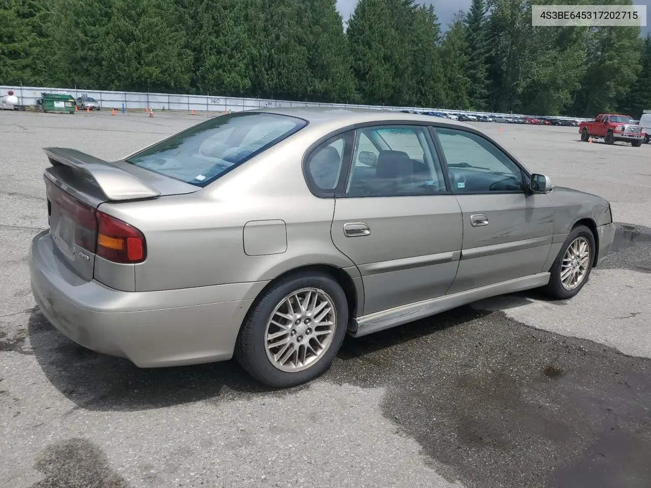 2001 Subaru Legacy Gt VIN: 4S3BE645317202715 Lot: 62596845