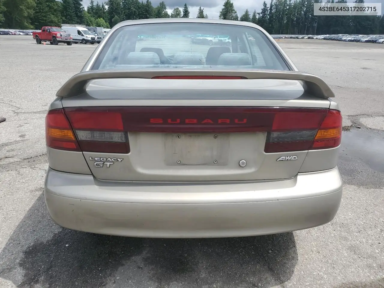 2001 Subaru Legacy Gt VIN: 4S3BE645317202715 Lot: 62596845