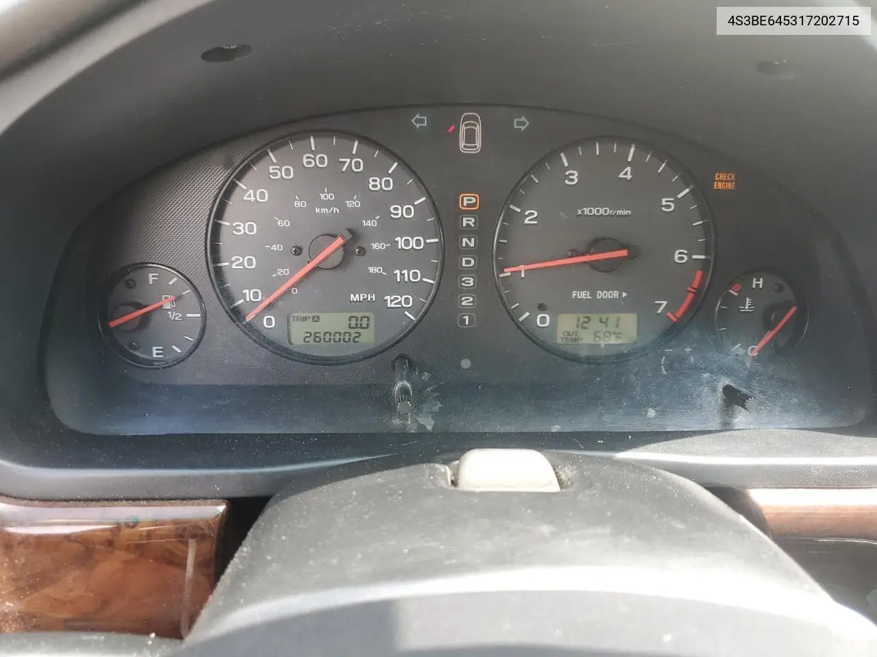 2001 Subaru Legacy Gt VIN: 4S3BE645317202715 Lot: 62596845