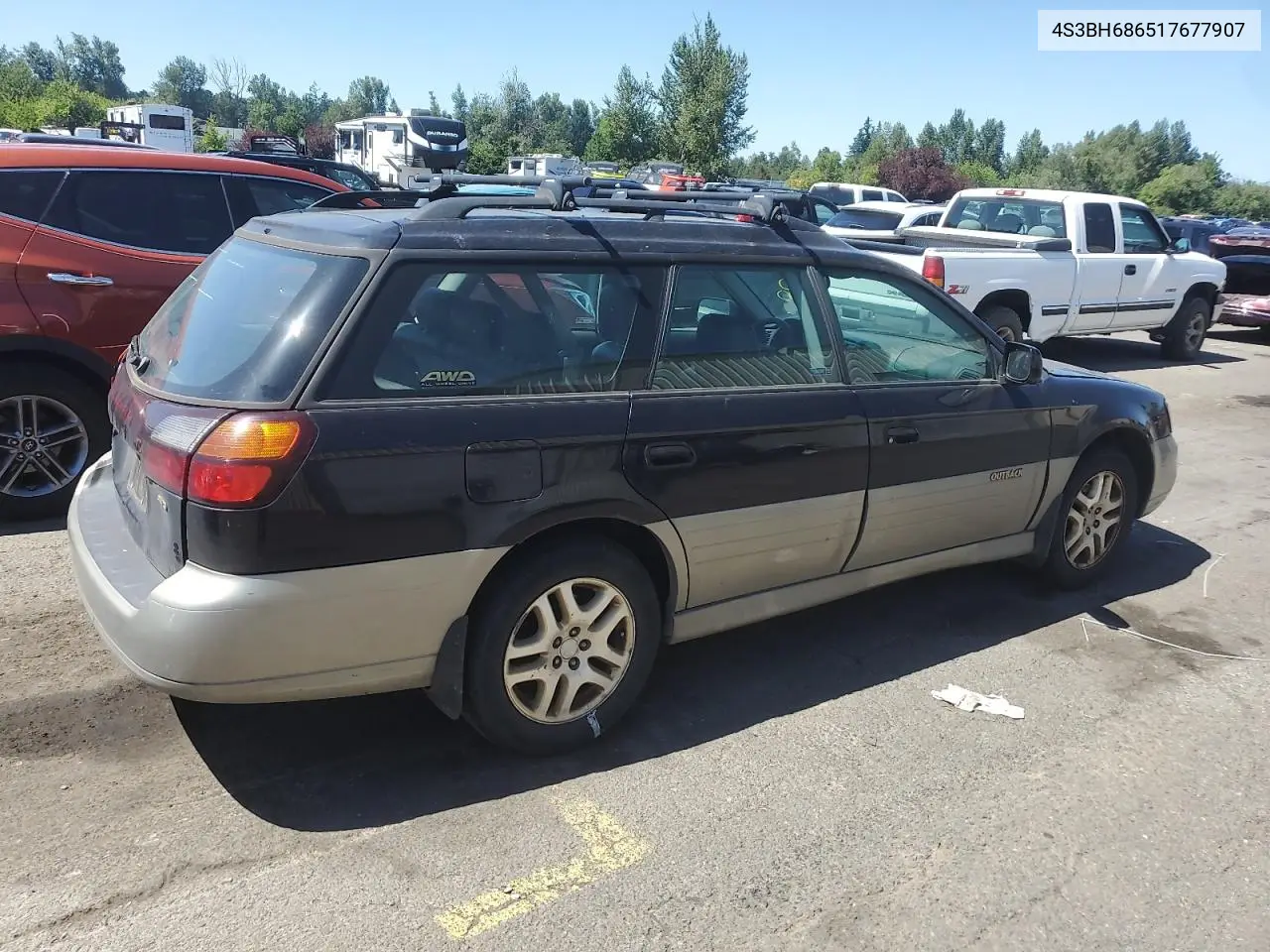 2001 Subaru Legacy Outback Limited VIN: 4S3BH686517677907 Lot: 63021295