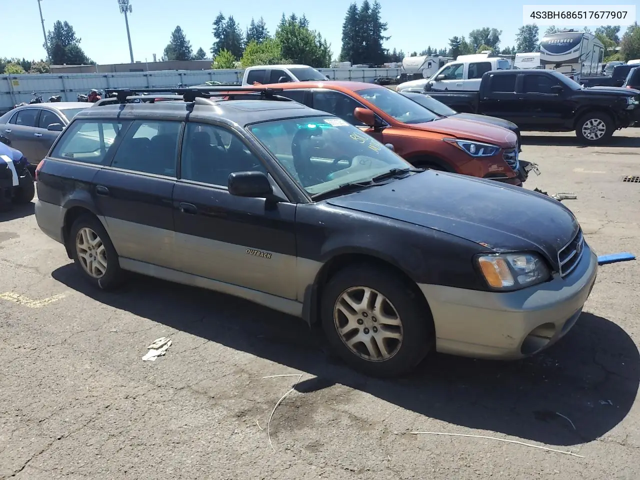 2001 Subaru Legacy Outback Limited VIN: 4S3BH686517677907 Lot: 63021295