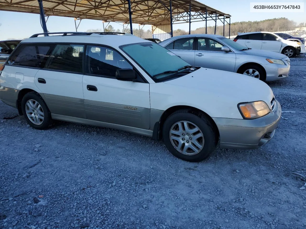 2001 Subaru Legacy Outback VIN: 4S3BH6653Y7647843 Lot: 87720375