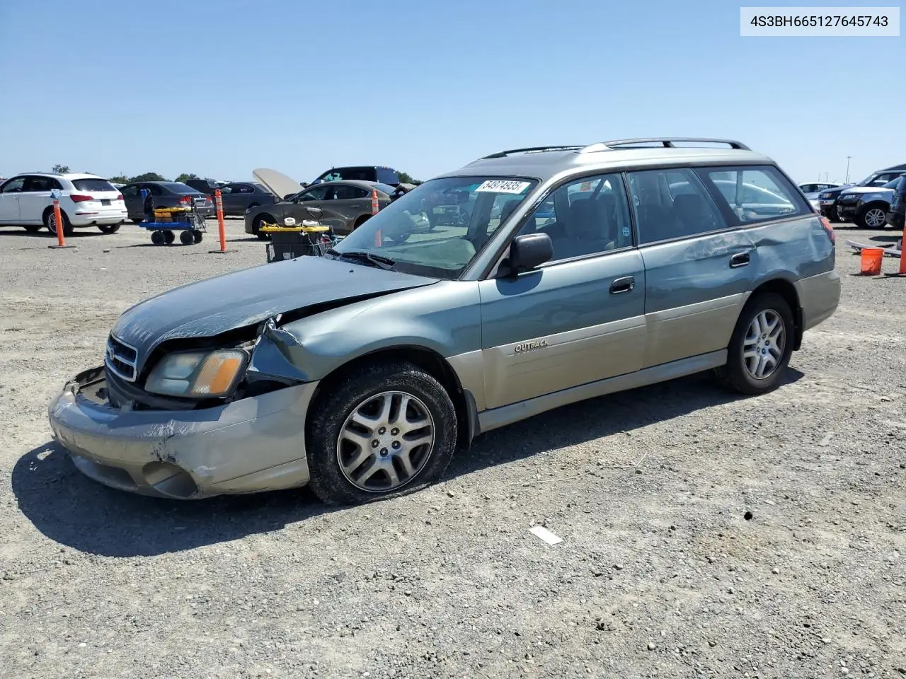2002 Subaru Legacy Outback VIN: 4S3BH665127645743 Lot: 54974935
