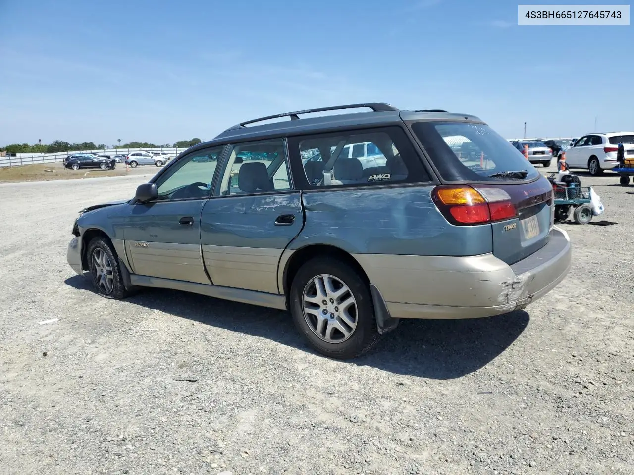 2002 Subaru Legacy Outback VIN: 4S3BH665127645743 Lot: 54974935
