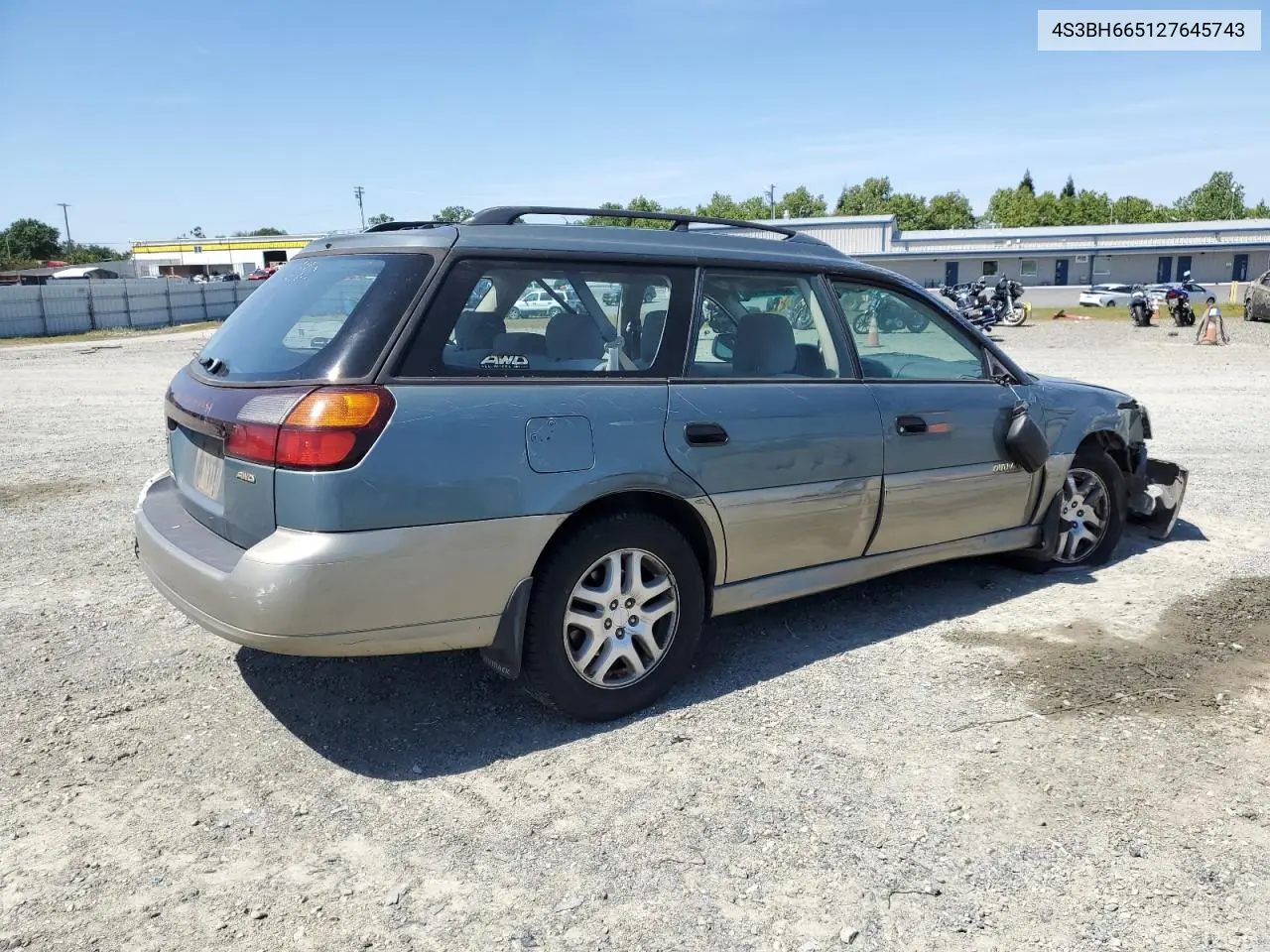 2002 Subaru Legacy Outback VIN: 4S3BH665127645743 Lot: 54974935