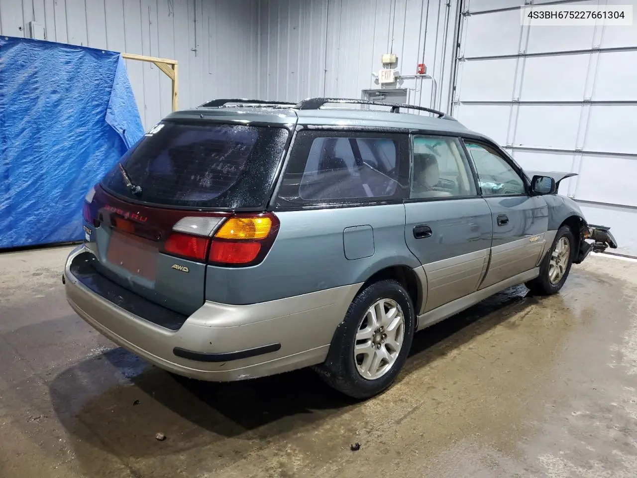 2002 Subaru Legacy Outback Awp VIN: 4S3BH675227661304 Lot: 55293225