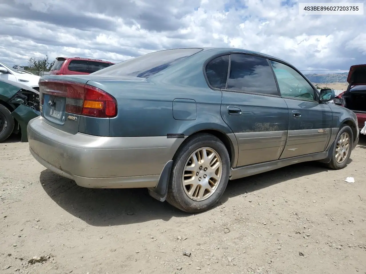 2002 Subaru Legacy Outback 3.0 H6 VIN: 4S3BE896027203755 Lot: 56727365
