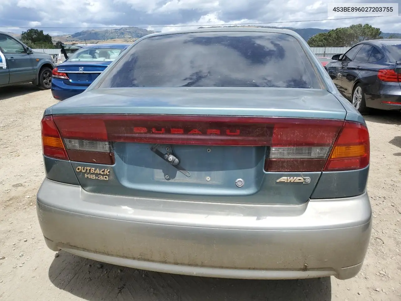 2002 Subaru Legacy Outback 3.0 H6 VIN: 4S3BE896027203755 Lot: 56727365