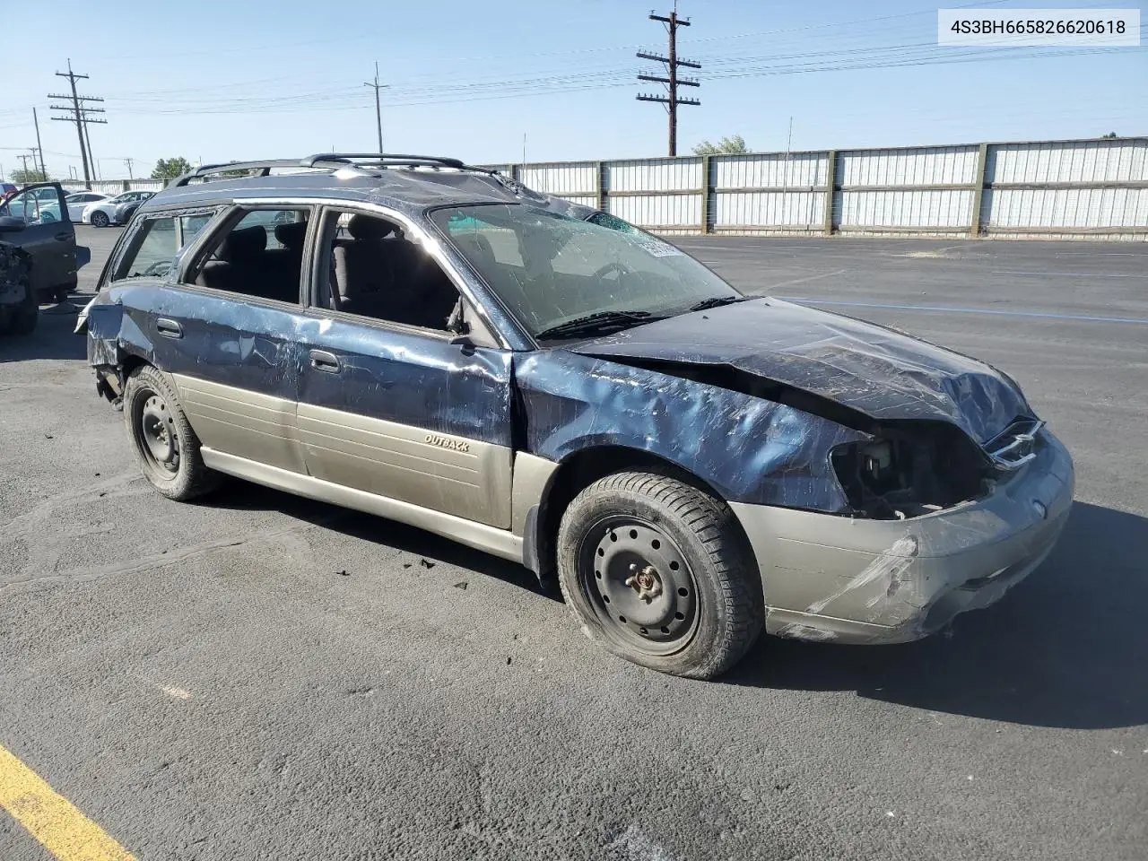 2002 Subaru Legacy Outback VIN: 4S3BH665826620618 Lot: 59016145