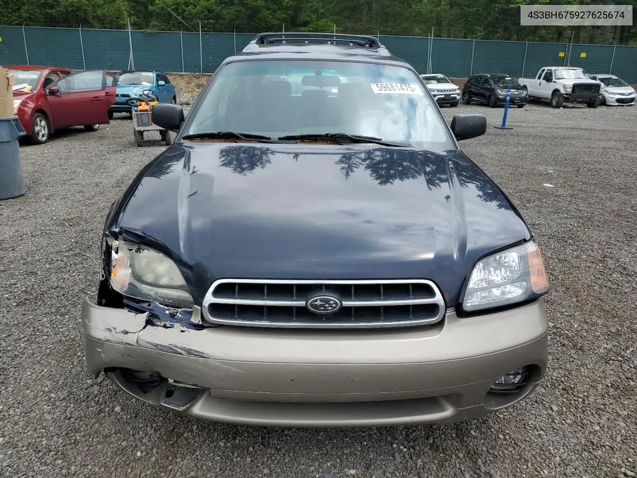 2002 Subaru Legacy Outback Awp VIN: 4S3BH675927625674 Lot: 59681475