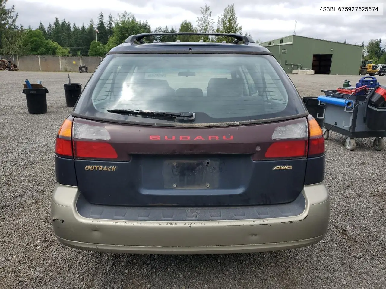 2002 Subaru Legacy Outback Awp VIN: 4S3BH675927625674 Lot: 59681475