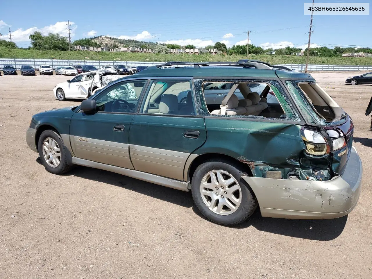 2002 Subaru Legacy Outback VIN: 4S3BH665326645636 Lot: 61762555