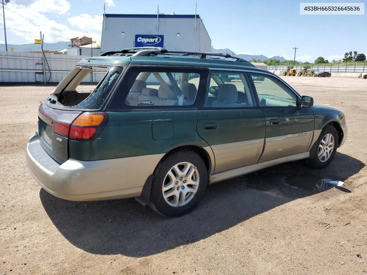 2002 Subaru Legacy Outback VIN: 4S3BH665326645636 Lot: 61762555