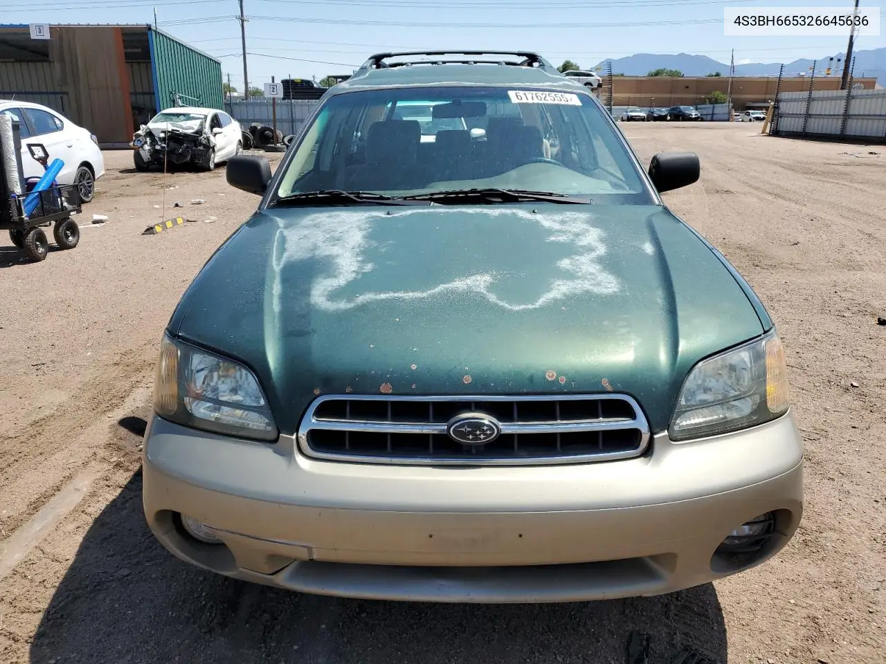 2002 Subaru Legacy Outback VIN: 4S3BH665326645636 Lot: 61762555