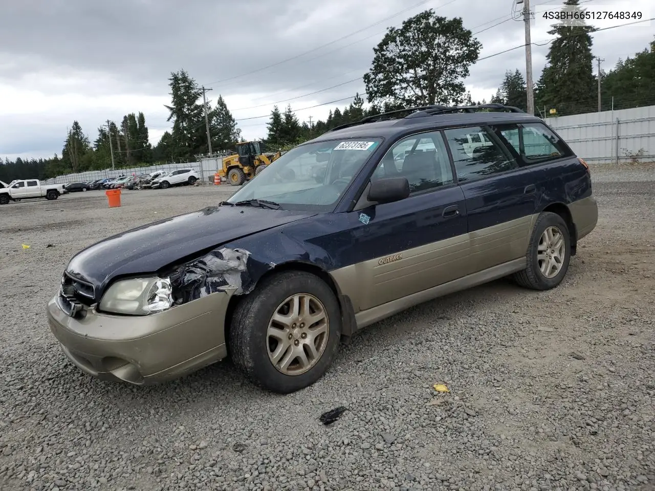 2002 Subaru Legacy Outback VIN: 4S3BH665127648349 Lot: 62373195