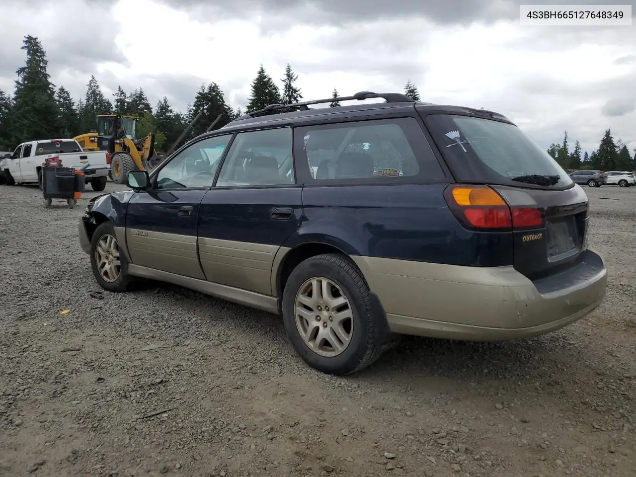 2002 Subaru Legacy Outback VIN: 4S3BH665127648349 Lot: 62373195