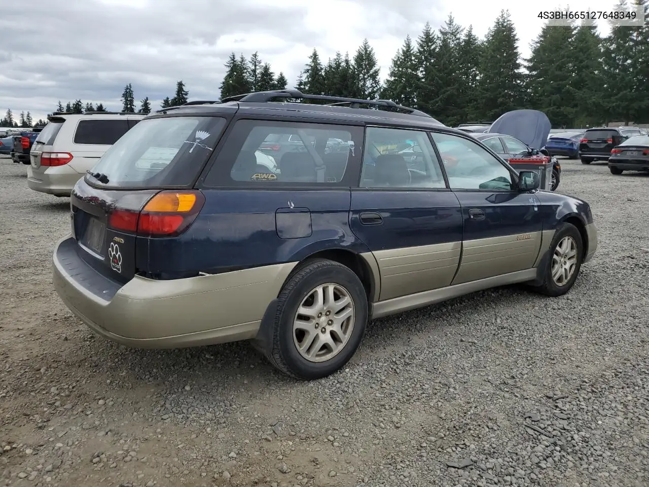 2002 Subaru Legacy Outback VIN: 4S3BH665127648349 Lot: 62373195