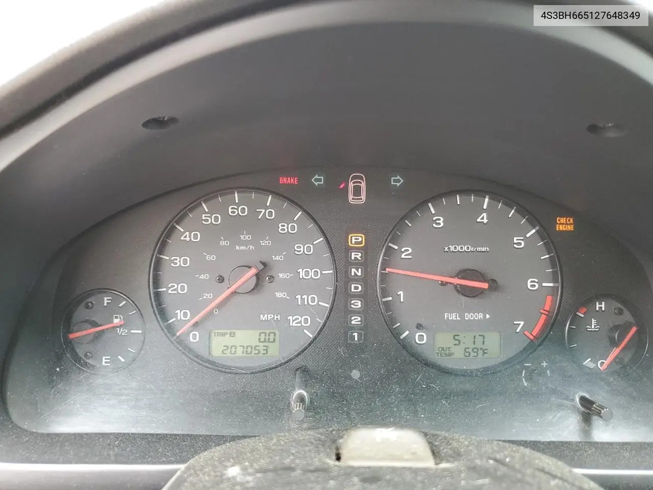 2002 Subaru Legacy Outback VIN: 4S3BH665127648349 Lot: 62373195