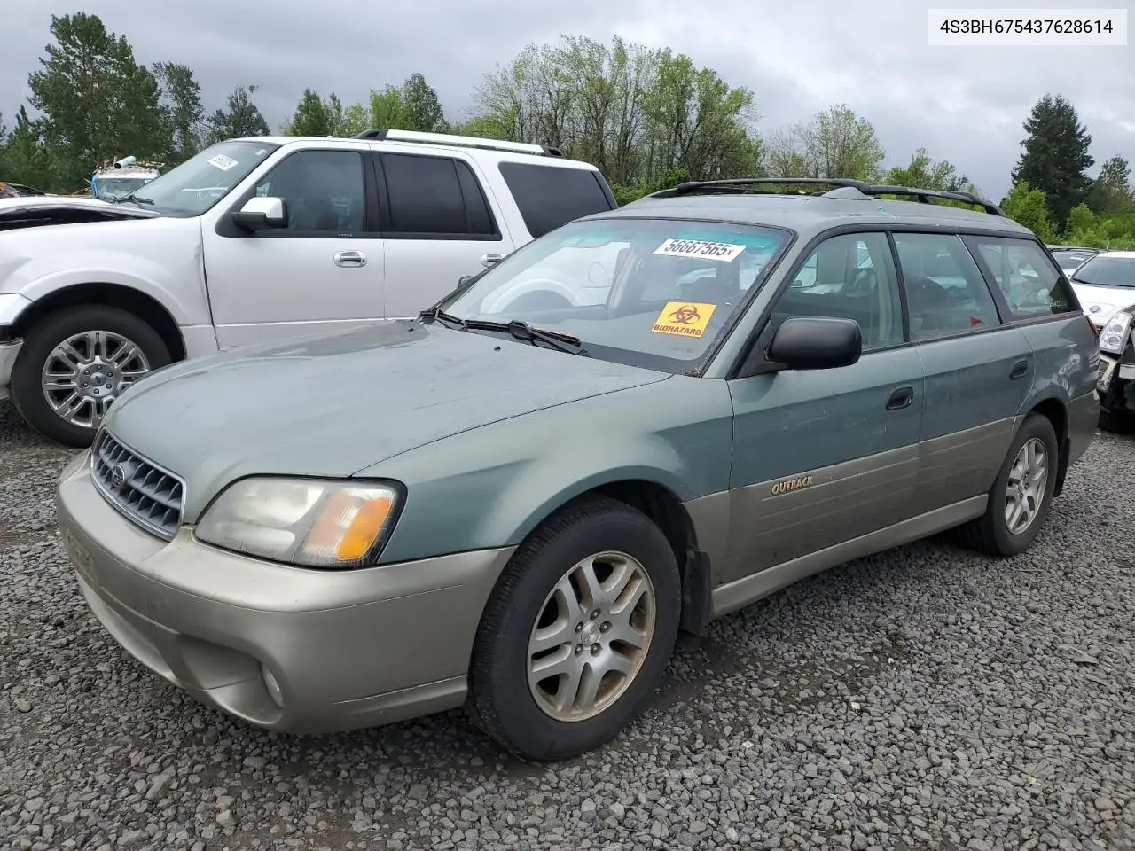2003 Subaru Legacy Outback Awp VIN: 4S3BH675437628614 Lot: 56667565