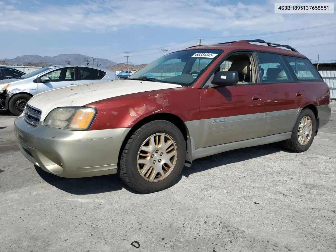 2003 Subaru Legacy Outback H6 3.0 Special VIN: 4S3BH895137658551 Lot: 65234345