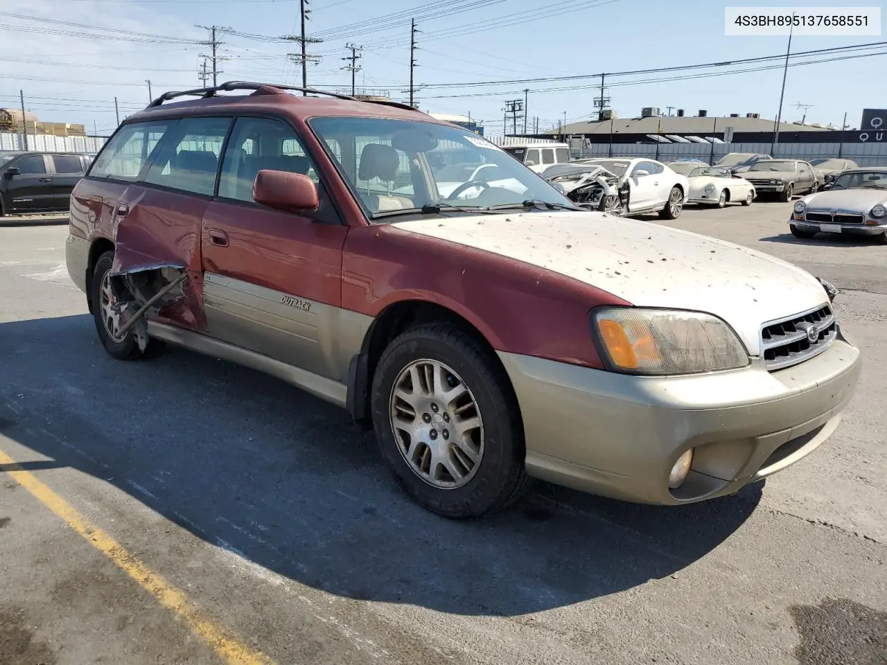 2003 Subaru Legacy Outback H6 3.0 Special VIN: 4S3BH895137658551 Lot: 65234345