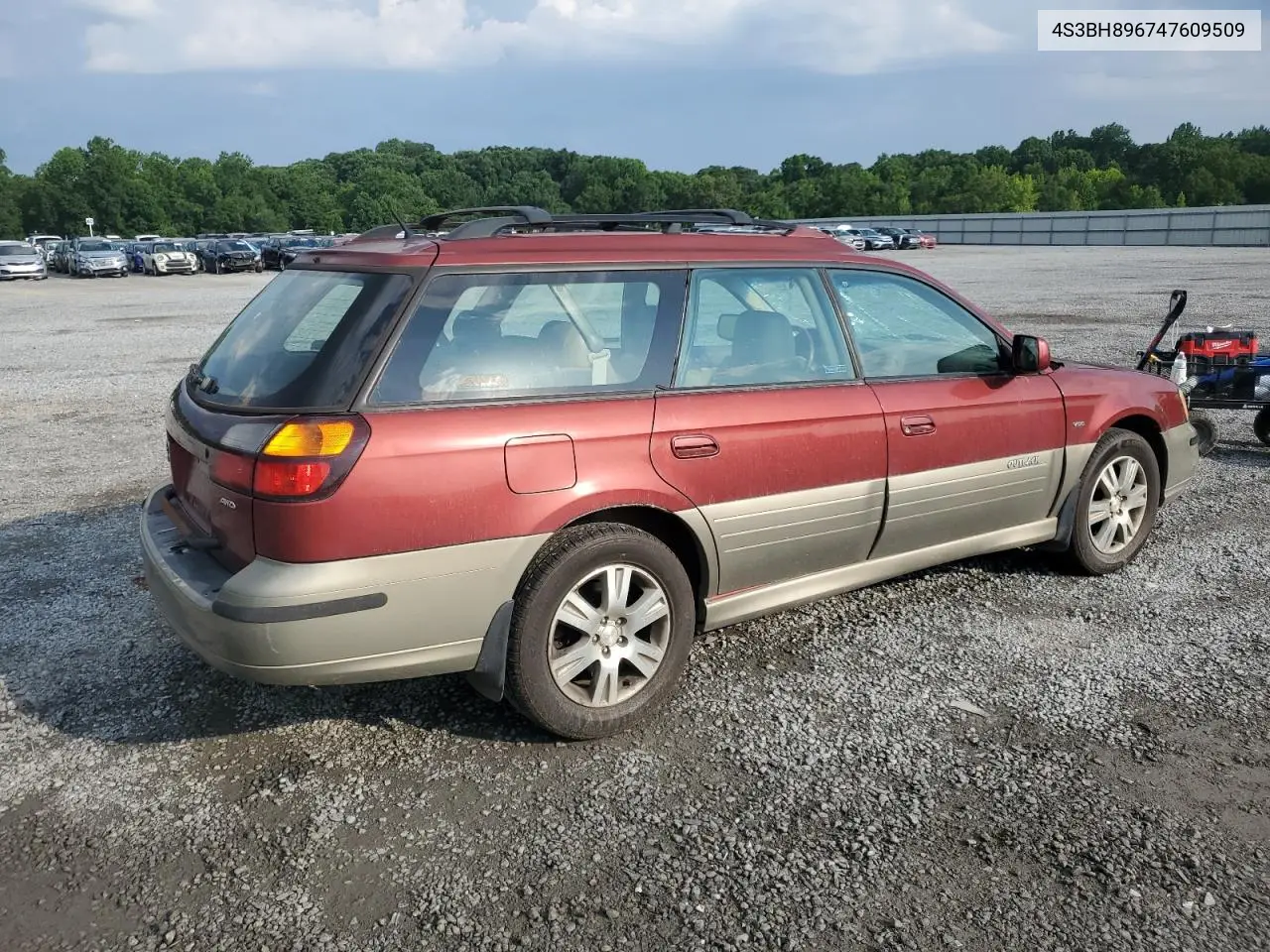 2004 Subaru Legacy Outback H6 3.0 Vdc VIN: 4S3BH896747609509 Lot: 62501195