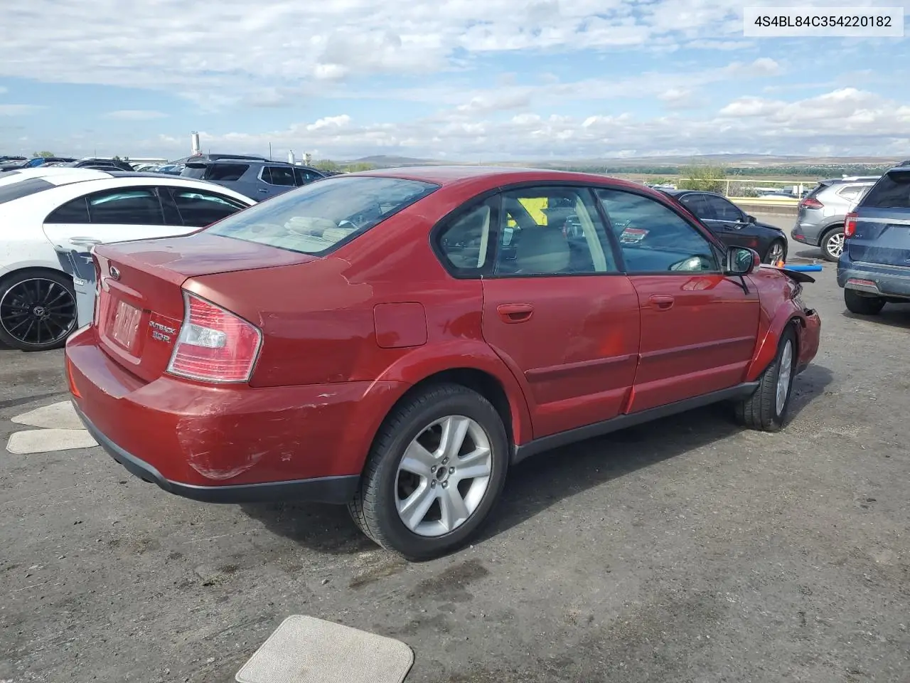 2005 Subaru Legacy Outback 3.0R VIN: 4S4BL84C354220182 Lot: 62287165