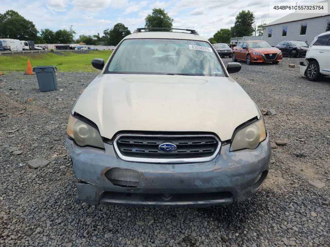 2005 Subaru Legacy Outback 2.5I VIN: 4S4BP61C557325754 Lot: 63558255