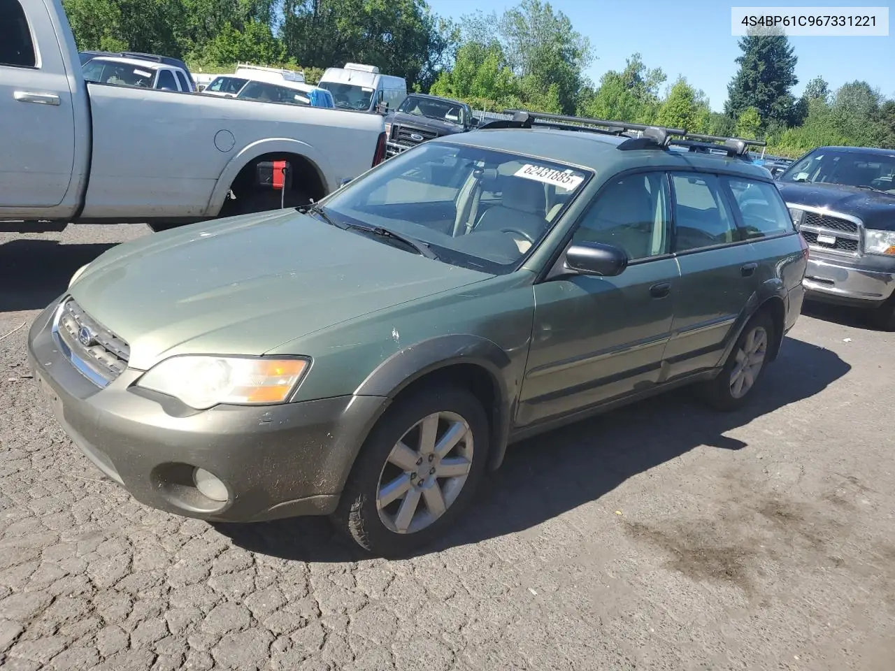 2006 Subaru Legacy Outback 2.5I VIN: 4S4BP61C967331221 Lot: 62431885