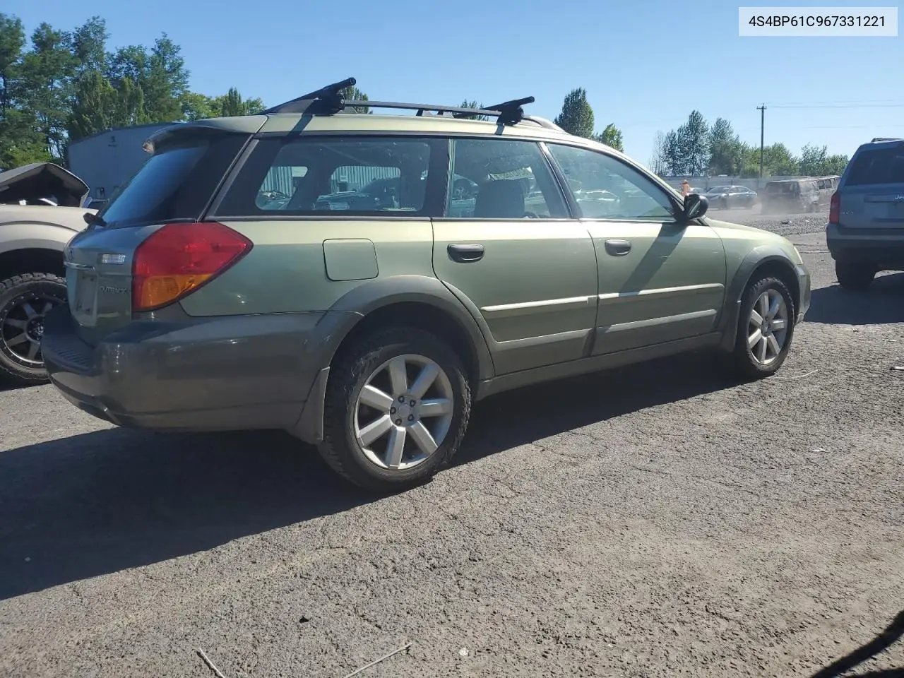 2006 Subaru Legacy Outback 2.5I VIN: 4S4BP61C967331221 Lot: 62431885