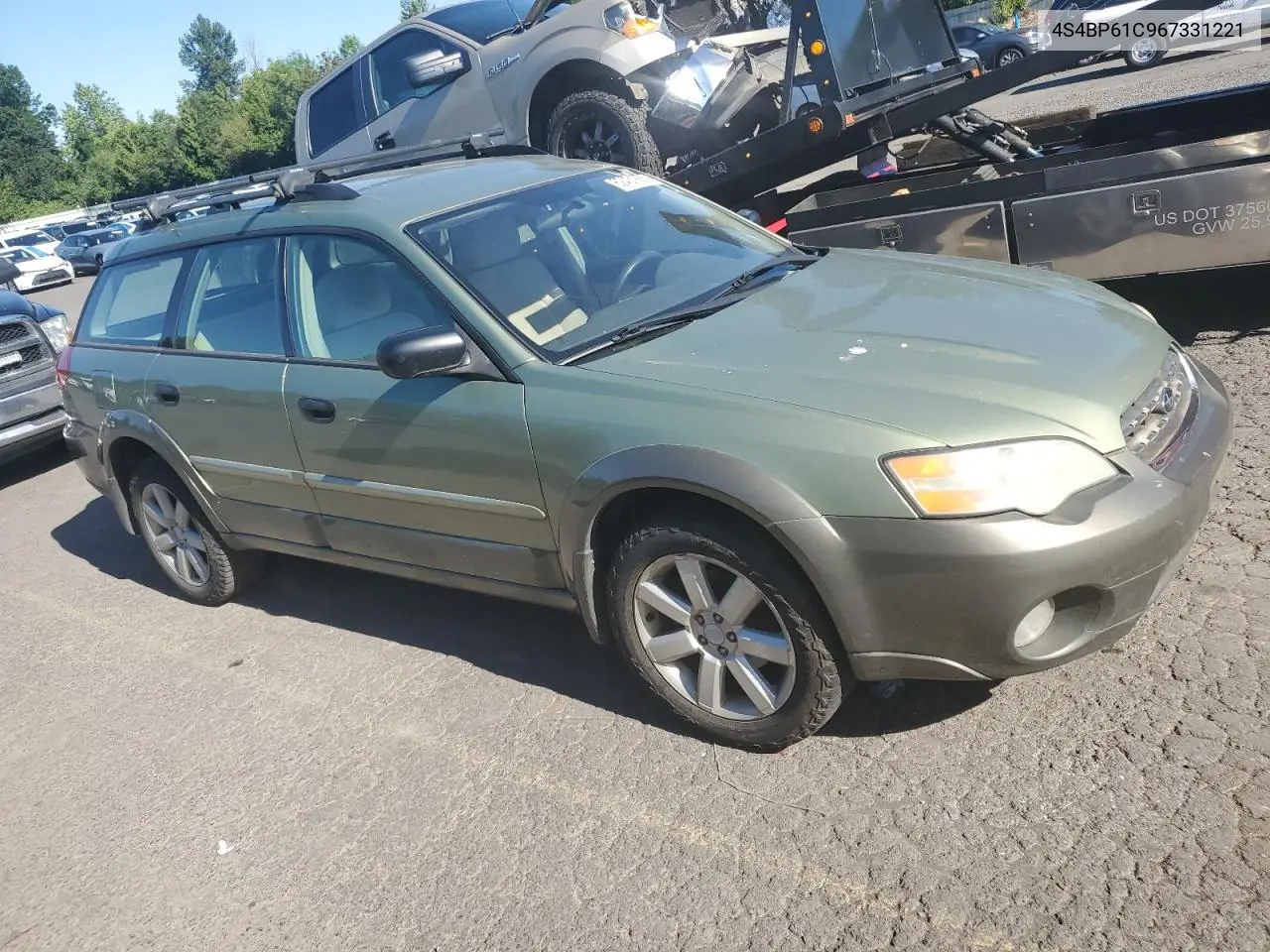 2006 Subaru Legacy Outback 2.5I VIN: 4S4BP61C967331221 Lot: 62431885