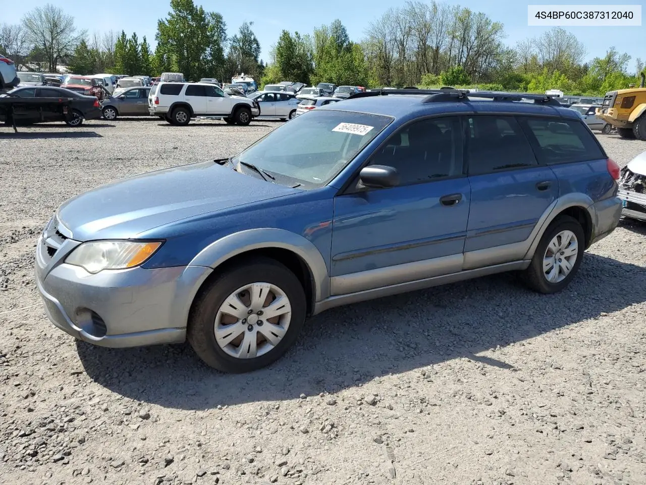 2008 Subaru Outback VIN: 4S4BP60C387312040 Lot: 56409975
