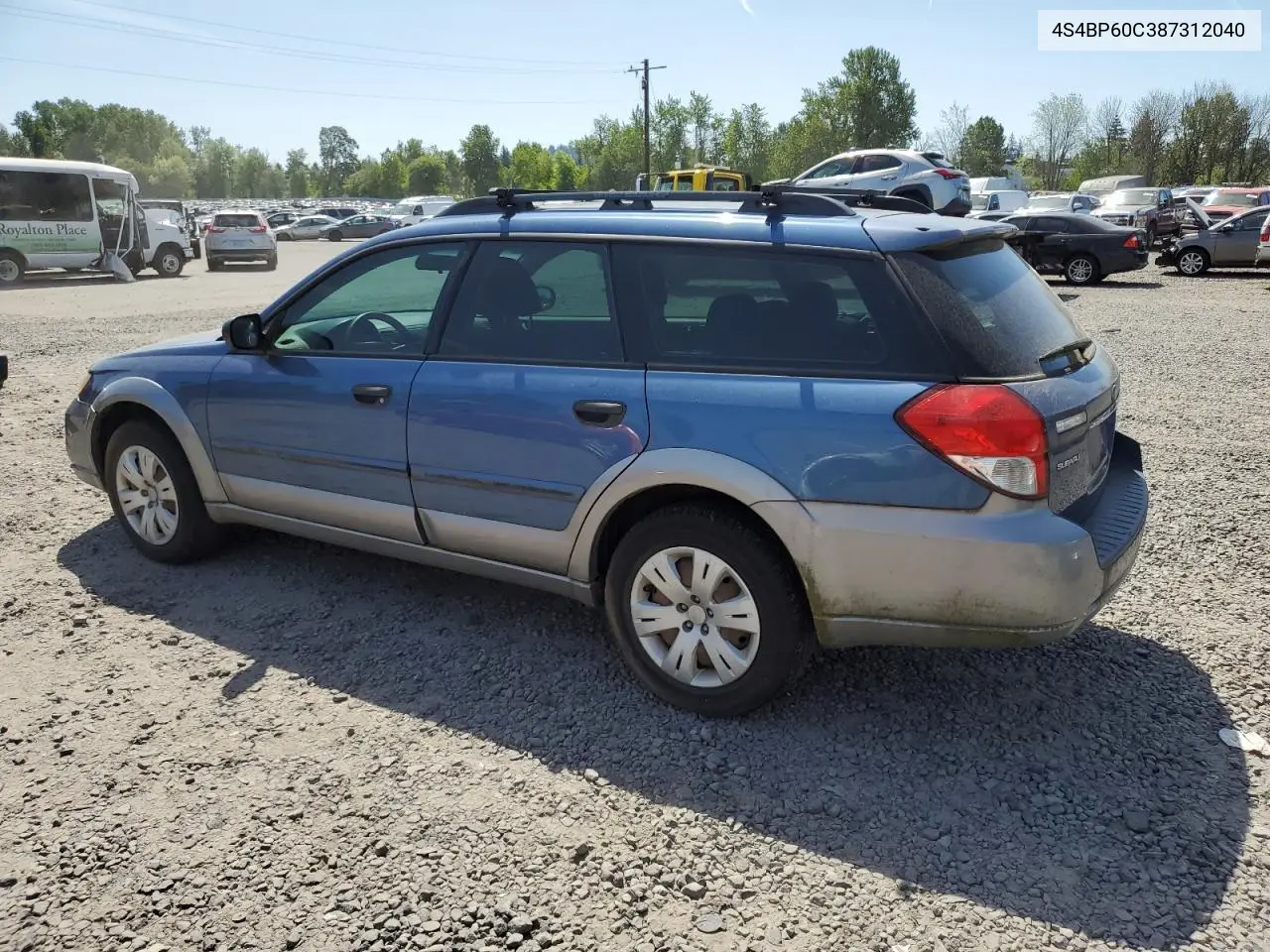 2008 Subaru Outback VIN: 4S4BP60C387312040 Lot: 56409975