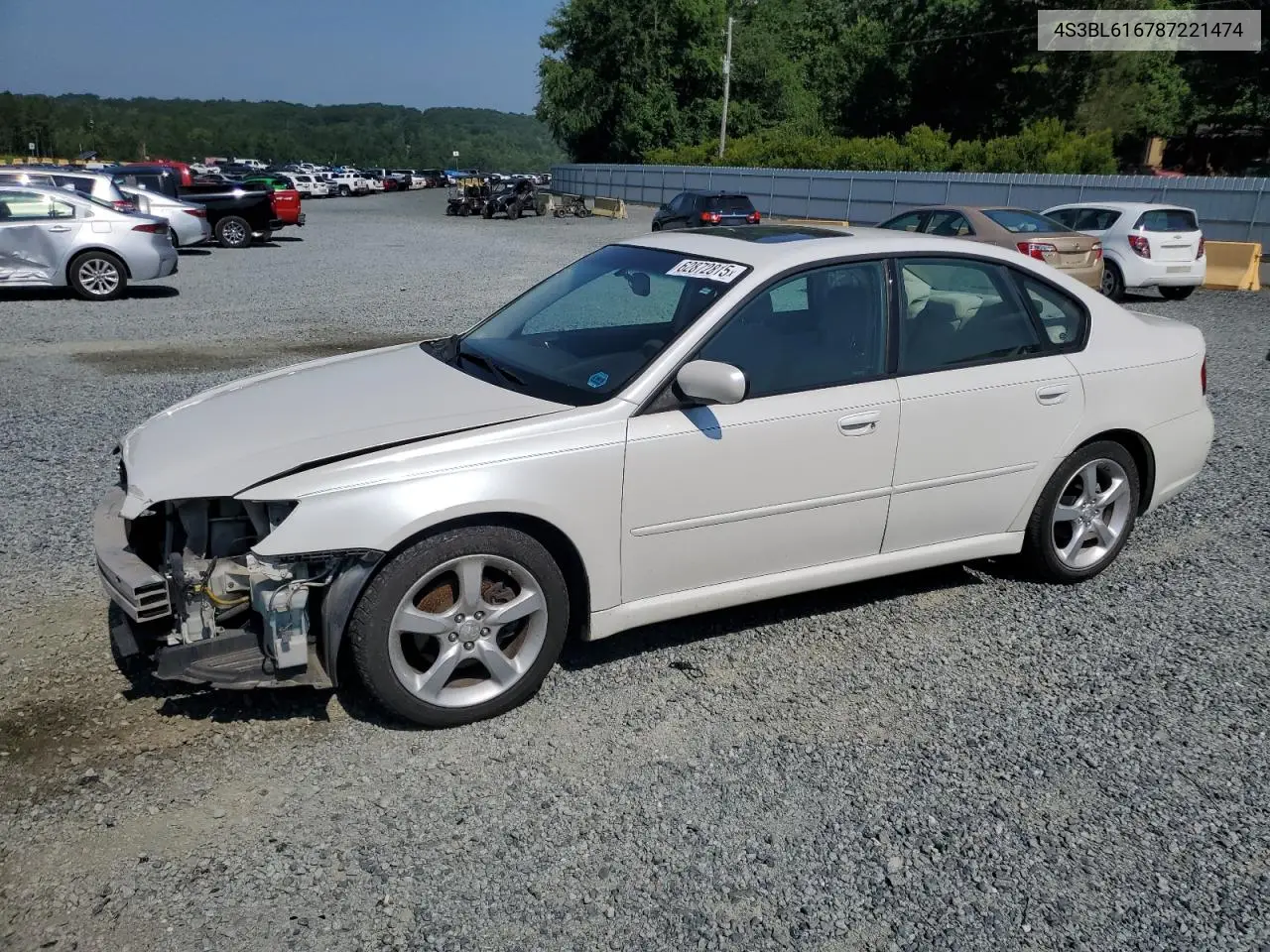 2008 Subaru Legacy 2.5I VIN: 4S3BL616787221474 Lot: 62872815