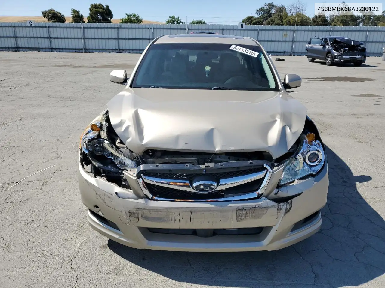 2010 Subaru Legacy 2.5I Limited VIN: 4S3BMBK68A3230122 Lot: 63115515