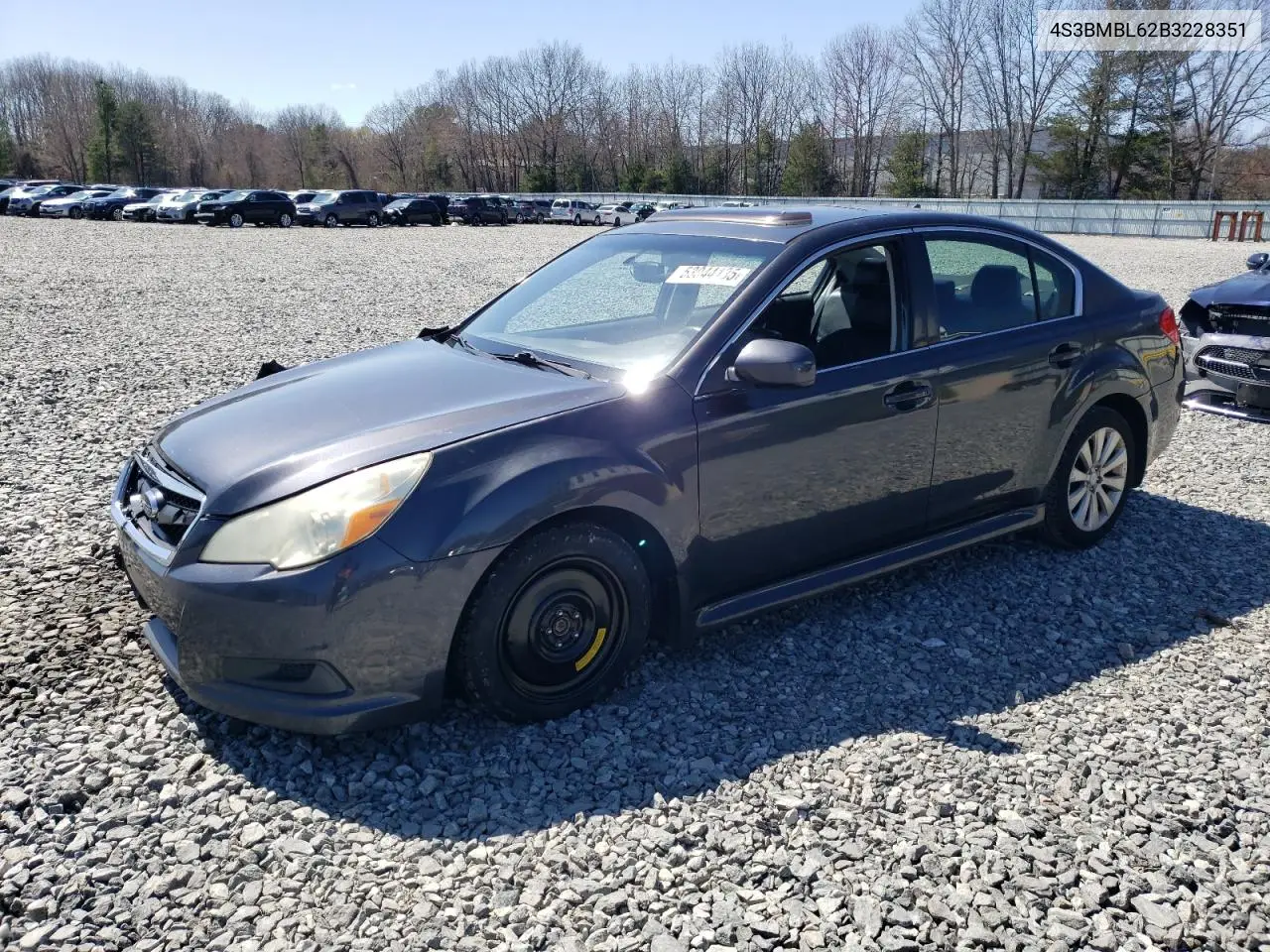 2011 Subaru Legacy 2.5I Limited VIN: 4S3BMBL62B3228351 Lot: 53044135