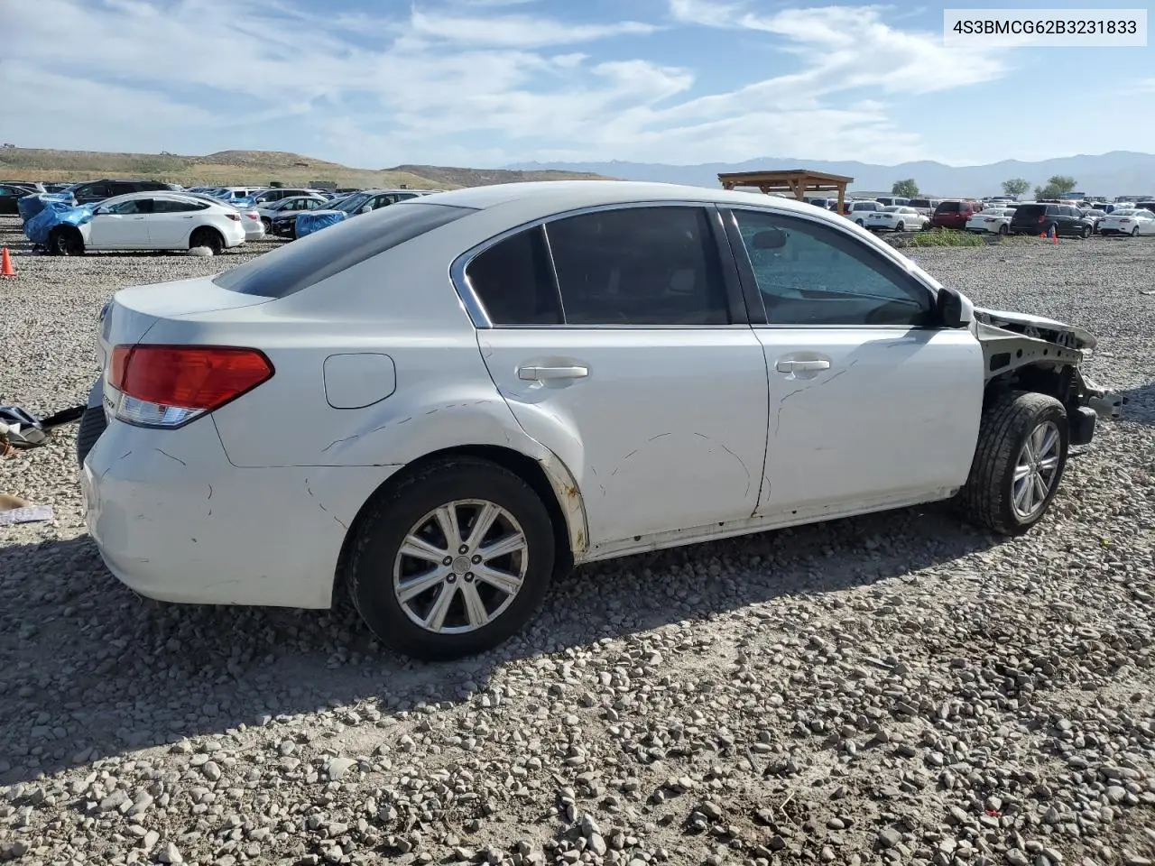 2011 Subaru Legacy 2.5I Premium VIN: 4S3BMCG62B3231833 Lot: 55823285